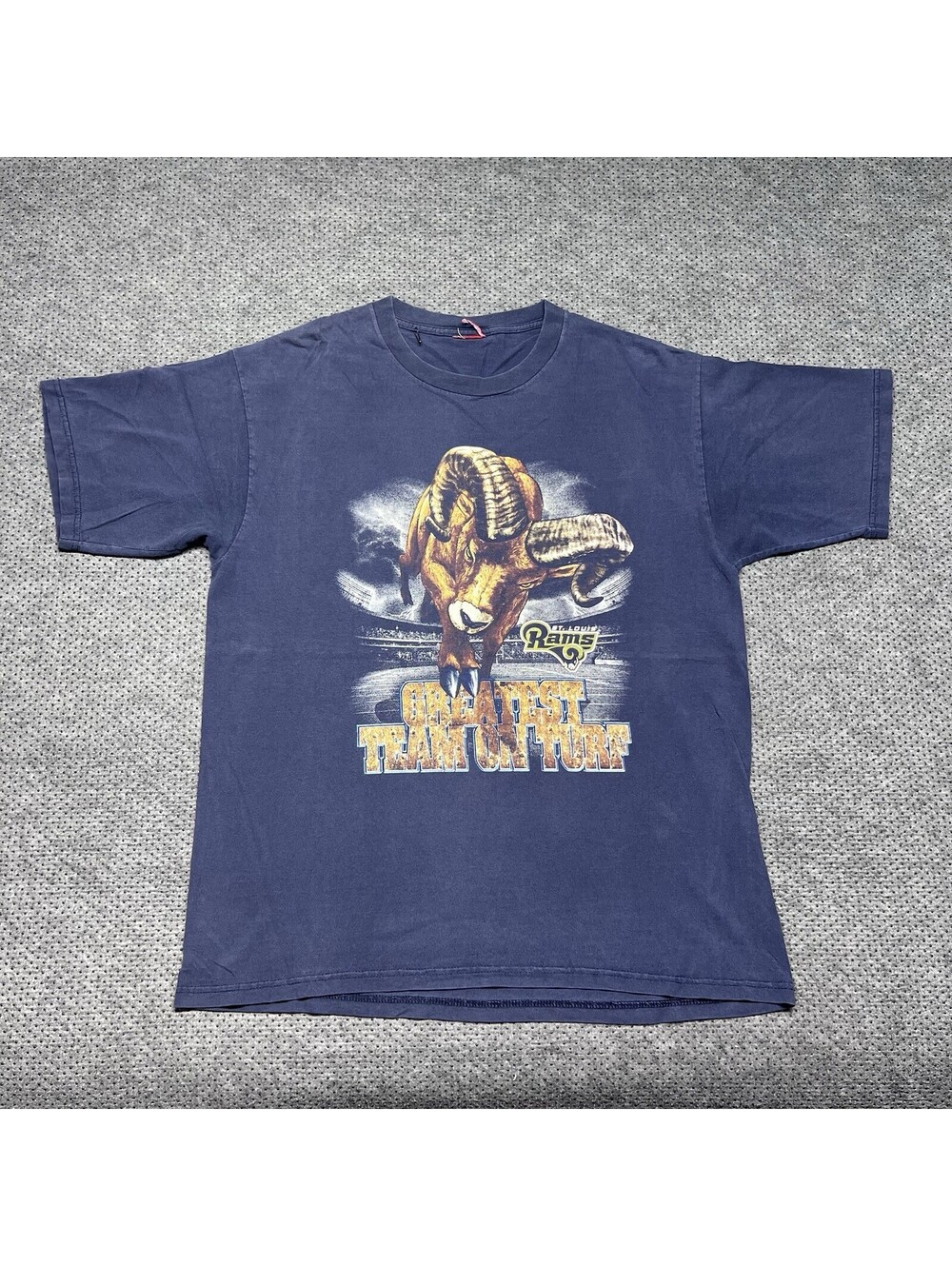 Vintage 00s St. Louis Rams Mascot T-Shirt Large Rare National Football League